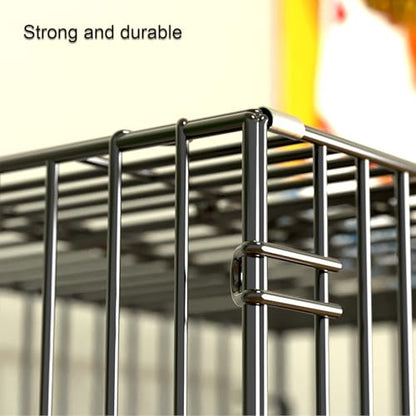 Puppy Crate, Animal cage, pet Playpen, Metal Wire Folding Dog Cage with Removable Tray, Travel Indoor and Outdoor Puppy Playpen, Easy to Carry(Purple,61 * 42 * 50cm)