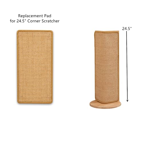 SHENGOCASE 4-Pack 11.8" x 23.6" Sisal Cat Scratching Mat Pad with Hook & Loop Tapes for Wall, Couch, Window Perch, Cat Wall Furniture - size: 11.8“ X 23.6"