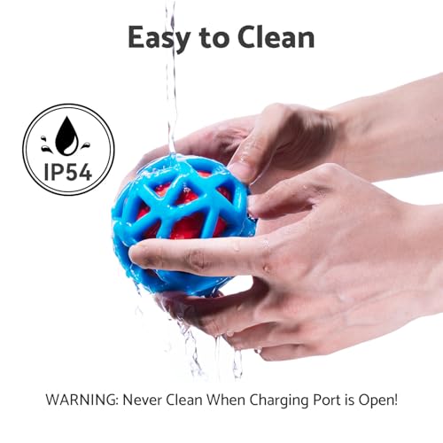 seagi Interactive Dog Toys – Durable Automatic Bouncing & Vibrating Interactive Dog Ball for Smart Play, Motion-Activated Moving Dog Toy for Small/Medium/Large Dogs,USB Rechargeable (Blue) - color: Blue