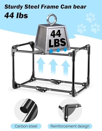 JOYTUTUS Pet Day Special, 20 Inch Collapsible Dog Crate, Steel Frame 8-Bar Foldable Soft Kennel, Portable Travel Crate for Puppy & Small Dog Up to 13lbs, Oxford Cat Carrier for Car Indoor Outdoor - size: XS (20" L x 13" W x 13" H)