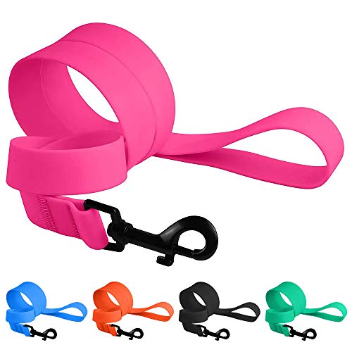 CollarDirect Waterproof Dog Leash Small Medium Large Durable Pet Leashes for Walking Training Running Pink Black Blue Orange Green (M, Pink) - color: Pink, size: M