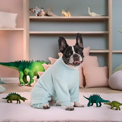 Halloween Fleece Dinosaur Dog Pajamas Adorable Costume French Bulldog Holiday Outfit Pet Cute Puppy Hoodie Cosplay Animal Costume for Small Medium Dog Christmas and Winter Coat - size: XS