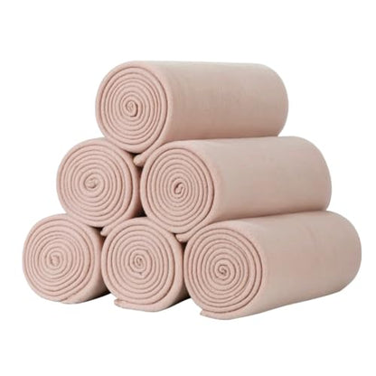 ZYFZCYBL Fleece Throw Blanket Blankets Bulk 6 Pack Soft Lightweight for Cozy Polar Fleece 50 x 60 Solid Pet-Friendly Colorful Bed Sofa Couch Fleece Fabric Travel Wedding Gift（Taupe） - color: Taupe