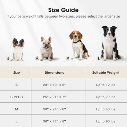 MIXJOY Dog Bed Large Size, Washable Large Dogs Bed with Removable Cover, Rectangle Doggy Beds for Big Dogs, Soft Warming Calming Pet Bed with Non-Slip Bottom, 36"x27"x8", Grey - color: Grey, size: L(36"Lx27"Wx8"Th)