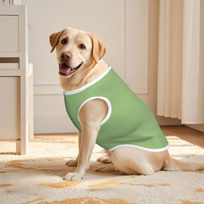 SWEET TANG Dog Summer Cooling T-Shirts, Sun Protection Quick Dry Mesh Breathable UV Protection Lightweight Tee Shirt Sage Green, XX-Large - color: Pattern (450), size: XX-Large