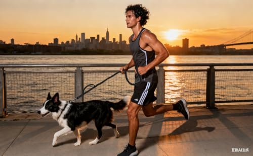 FOVRLZSE Reflective Bungee Dog Leash(Black) - 4FT to 5FT Adjustable Shock Absorbing Leash with Double Padded Handle & 360° No Tangle Metal Clasp for Small Medium Large Dogs - color: Black