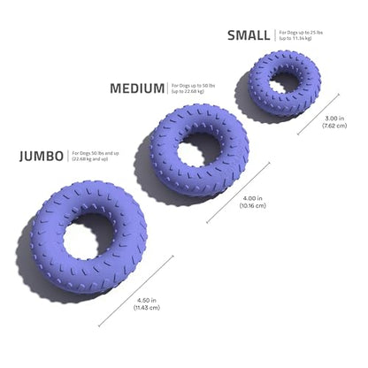 Playology Dog Toys | Dual Layer Ring Durable Dog Toy for Tough Chewers | Blueberry Scented Medium Chew Toy for Dogs - size: Medium, style: Blueberry