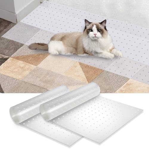 2PCS 3.6 Feet Cat Carpet Protector, Non-Slip Carpet Protector for Pets，Carpet Scratch Stopper from Scratching Carpet at Doorway - size: 3.6FT-2PC