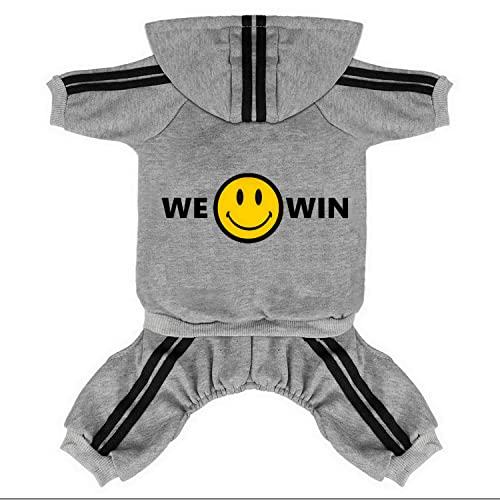 Cute Dog Hoodie Sweater Tracksuit Coat Jacket Winter Pajamas Jumpsuit Clothes Clothing 4-Legs Grey for Cat Puppy Small Medium Big All Type Dogs (3X-Large) - size: 3X-Large