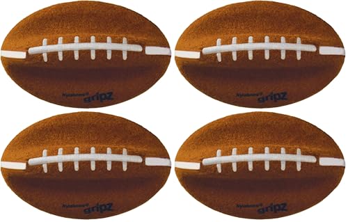 Nylabone Power Play Felt Football Gripz Fetch Toy, Squeaky Ball Chew Toy for Dogs, Medium (1 Count) (Pack of 4) - size: Medium (Pack of 4)