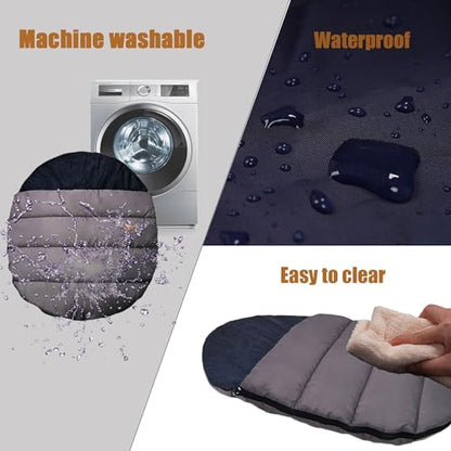 Camping Dog Sleeping Bag, Waterproof Warm Pet Bed Cave, Packable Washable Dog Bed Mat with Compression Bag - size: Medium