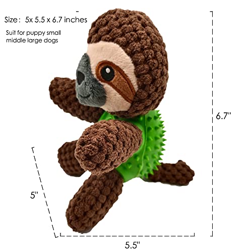 Squeaky Dog Toys, Interactive Durable Plush Pet Toys,Food Dispensing Toy,Funny Rubber Chew Puzzle Toy for Puppy Middle Large Dogs