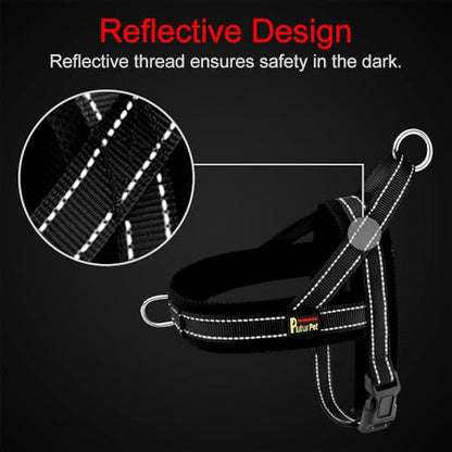 Plutus Pet No Pull Dog Harness with Breathable Mesh Padded, Adjustable Reflective Escape Proof Dog Harness, Quick Fit Dog Vest Harness for Small Medium Large Dogs(S, Black) - color: Black, size: S: chest 17"-19.7"