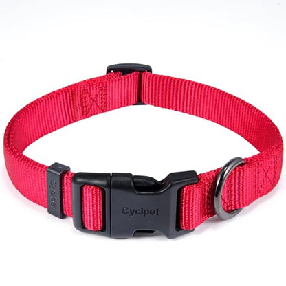 Premium Classic Nylon Webbing Adjustable Dog Collars,Soft and Smooth Regular 5/8 Inch Wide Dog Collars with Quick Release Clasp for Small Dogs Walking,Training. (Small, Chili Pepper) - color: Chili Pepper, size: Small 11-14 Inches