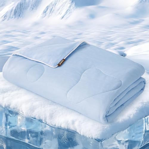 ZOMISIA Cooling Blanket for Large Dogs - High Cold Washable Pet Blanket, Travel Soft Dog Summer Essentials, Blue, 40"x50" - color: Blue, size: L(40x50")