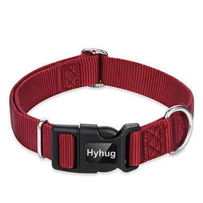 Small Dog Collar Quick-Release Red| Heavy-Duty Nylon Puppy Collar, Adjustable & Durable Pet Supplies for Boy & Girl Dogs (Small, Red) - color: Red, size: Small