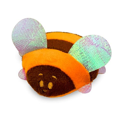 Pounce & Purr® Plush Cat Toys, Catnip & Silvervine Infused, Shiny Iridescent Accents, Interactive Play Toys for Cats & Kittens (Bee) - color: Bee