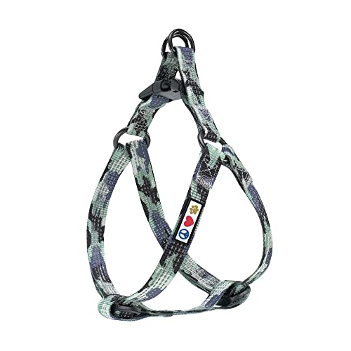 Pawtitas Reflective Step-in Dog Harness – Adjustable No-Pull Vest for Puppies to Seniors, Safe & Comfortable, XS Camo Grey - color: Camo Grey, size: X-Small (Pack of 1)