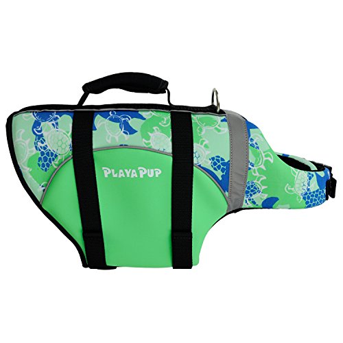 PlayaPup Dog Life Jacket, 2X-Large, Emerald (Turtle) - color: Emerald(Turtle), size: XX-Large
