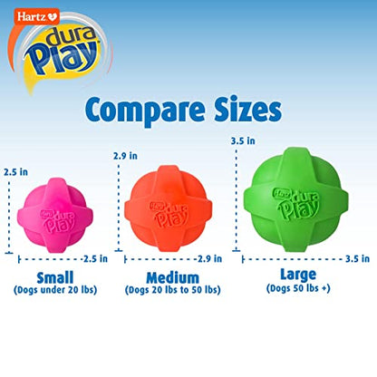 Hartz Dura Play Bacon Scented Squeak Ball Dog Toy for Small Breeds, 3 Pack - size: 3 Count, style: Small Ball