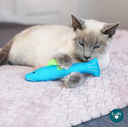 Our Pets 100-Percent North American Catnip Filled Fish Cat Toy (Interactive Cat Chew Toy), Annette (1050011546)
