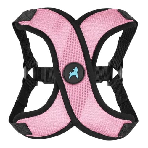 Gooby Comfort X Step in Lite Dog Harness - Choke Free, Escape Free with Light Breathable Mesh - Step in Dog Harness for Small Dogs Only - Quick Release Buckle, Metal D-Rings - Pink, Small - color: Pink, size: Small (14-17")