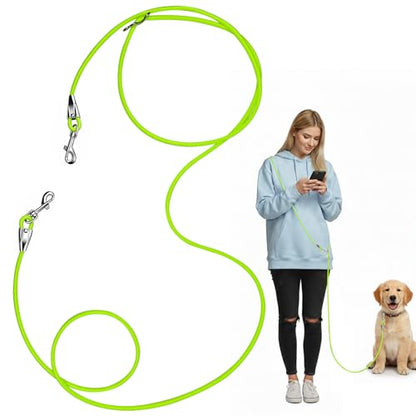 8.2ft Hands Free Dog Leash,Versatile Waist & Crossbody Lead for Medium Dogs,Waterproof & Adjustable for Running Jogging Walking, 360° Swivel Metal Buckle (Green) - color: Green