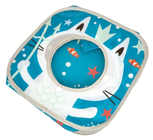 Kitty City Ocean-Themed Pop-Up Cat Play Cube, Collapsible Indoor Cat Hideout with Peekaboo Openings, Lightweight Foldable Cat Cube for Play & Lounging - color: E) Ocean Cat Cube House