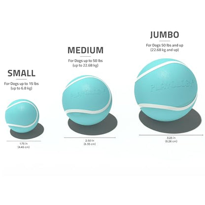 Playology Dog Toys | Squeaky Chew Ball - Bouncy Durable Floating Fetch Ball for Dogs | Jumbo Peanut Butter Scented Toy - Easy to Clean and Made from Non Toxic Materials - size: Jumbo, style: Peanut Butter
