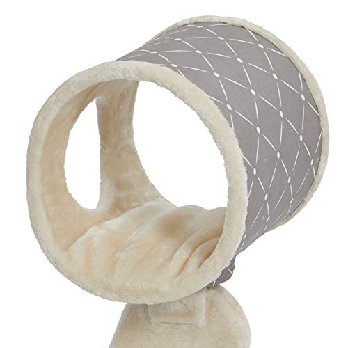 MidWest Homes for Pets Salvador Cat Tree with Built-in Sisal Scratching Pad & Cat Look-Out Lounge, Mushroom/Diamond Pattern - size: Salvador Cat Furniture, Mushroom Diamond Pattern