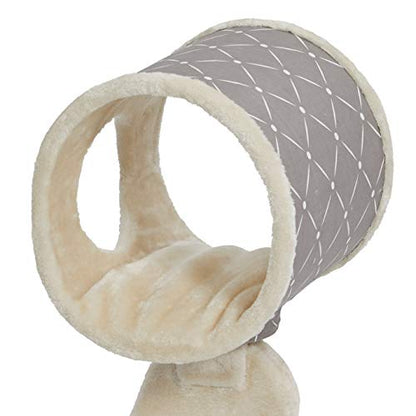 MidWest Homes for Pets Salvador Cat Tree with Built-in Sisal Scratching Pad & Cat Look-Out Lounge, Mushroom/Diamond Pattern - size: Salvador Cat Furniture, Mushroom Diamond Pattern