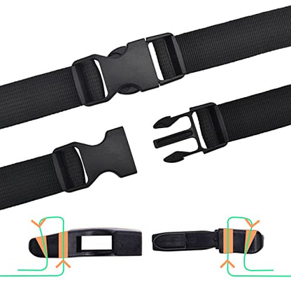 Plastic Buckles Straps Set, 5Pack 1" Side Release Buckle Dual Adjustable, 5 Yards 1" Strap PP Webbing Outdoor Camping Backpack Sleeping Bag Tent Belt Tied Band Accessories (5 Buckle + 5 Yards Webbing) - color: G#: 1" (5 Buckle + 5 Yards Webbing)