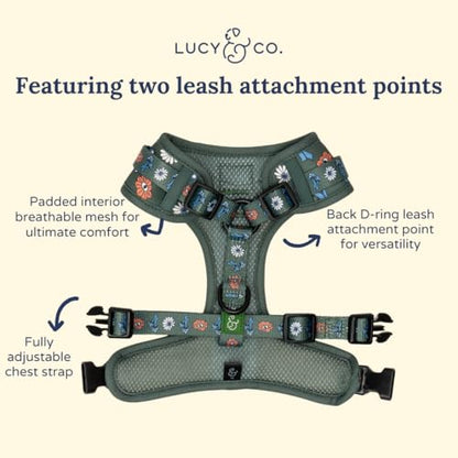 Lucy & Co. x Parks Project Power to the Parks No-Pull Dog Harness, Adjustable Front Clip Harness with Comfort Padding, Small - color: Power to the Parks, size: Small