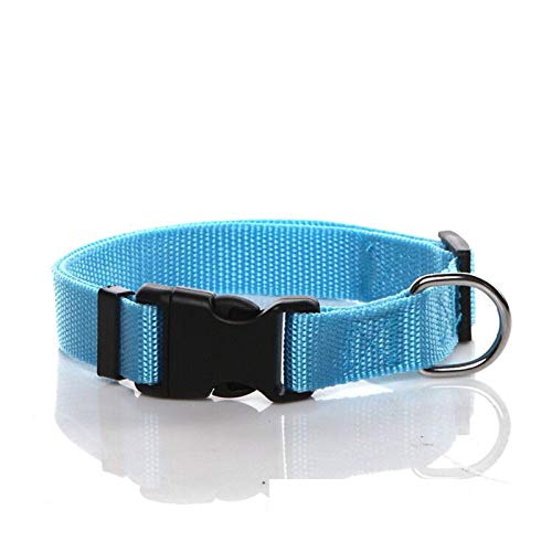 SALO Nylon Dog Collar, Adjustable Dog Collars for Medium Large Dogs, 1 Inch Wide (Blue) - color: Blue, size: 1"x 16-23"