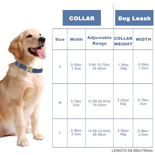 Genuine Leather Dog Collar - Adjustable Pet Collar with Quick Release Metal Buckle, Soft Skin Friendly Real Leather Collar for Small, Medium, Large Dogs (Blue, M：Fit 12-20" Neck) - color: Blue, size: M：Fit 12-20" Neck