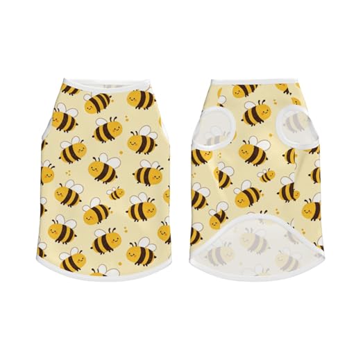 SWEET TANG Dog Shirts Cooling Quick Dry Summer Dog Clothes for Medium Large Dogs, Lightweight Breathable Cooling T-Shirt Cute Bee Pattern, 3X-Large - color: Pattern (224), size: 3X-Large