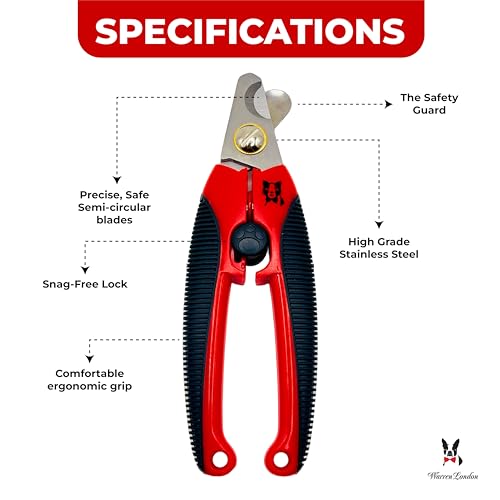 Warren London Cat Nail Clipper | Kittens Small Dogs | Stainless Steel Blade | Nail Safety Guard | Precision Grooming Tool - style: Small Nail Clippers - Cats and Small Dogs