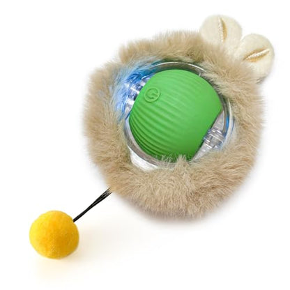 Interactive Cat Toy Ball,360° Self Rolling Cat Ball with Led Light,Rechargable Automatic Motion Activated Moving Toy with 3 Working Modes,Type-c Rechargeable