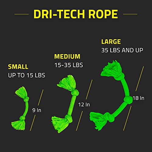 Playology Dog Toys | Dri-Tech Rope Toy Tug of War Rope for Aggressive Chewers | Medium Sweet Potato Scented Toy - Easy to Clean and Made from Non Toxic Materials - size: Medium, style: Sweet Potato
