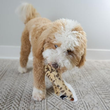 SPOT Skinneeez Jungle Cat 14 Inch Stuffing-Free Plush Squeaky Dog Toy – Soft Interactive Chew Toy for Small and Medium Dogs – Mess-Free Play for Light & Moderate Chewers - style: Mini Jungle Cat