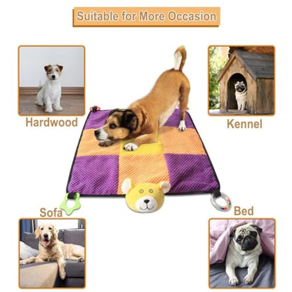 Puppy Play Mat, Puppy Chew Toys with Teething Ropes, Durable Dog Sleeping Pad, Interactive Toy for Small Medium Dogs Cats