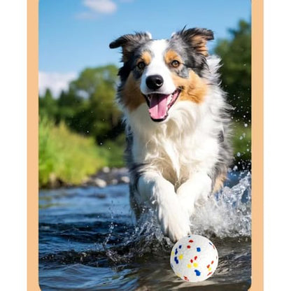 Indestructible Dog Ball, Durable Dog Balls for Aggressive Chewers, 2.4" Durable Teething Chew Toys, Interactive Fetch Ball for Medium/Small Dogs - color: Mix colors