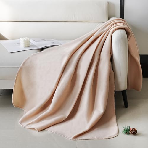 ZYFZCYBL Fleece Throw Blanket Blankets Bulk 6 Pack Soft Lightweight for Cozy Polar Fleece 50 x 60 Solid Pet-Friendly Colorful Bed Sofa Couch Fleece Fabric Travel Wedding Gift（Taupe） - color: Taupe