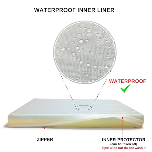 Hard-Wearing Orthopedic Dog Bed for Crate, 41x27 Inch, Made of Memory and HR Foam, Two-Sided Use, Providing Soft and Relatively Hard Support, with an Extra Inner Waterproof Protector (Gray) - size: L（41"L x 27"W x 3.5"Th）