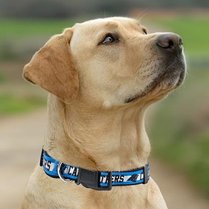 New & Improved Pets First NFL Licensed PET Collar- Heavy-Duty, Strong, and Durable New Dog Collar. Available in 32 Football Teams and 4 Sizes - color: Carolina Panthers, size: Small