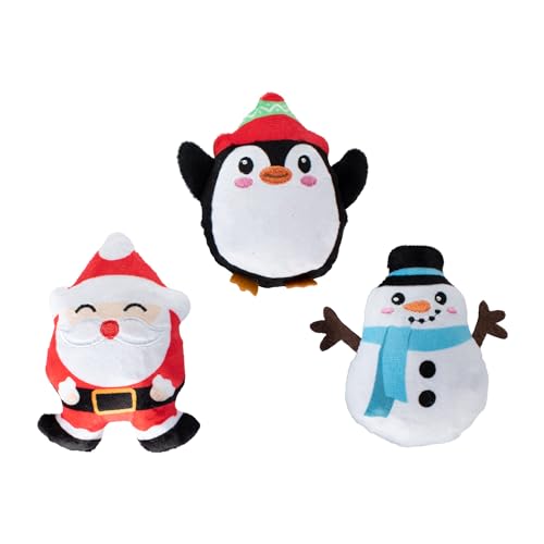 Fringe Studio Plush Dog Toy Set, We’ll Be Home for Christmas, 3 Piece Set, Pet Shop Collection (662065) - color: Home for Christmas