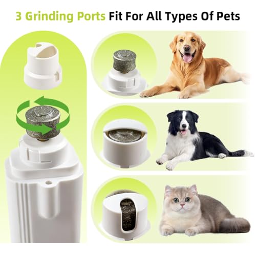 2 in 1 Dog Nail Clippers and Grinder with 2 LED Light, Cat Nail Trimmer with Safety Guard, Avoid Overcutting & Splashing, Painless Quiet Pet Nail File, Professional Grooming Tool for Large Small Pets
