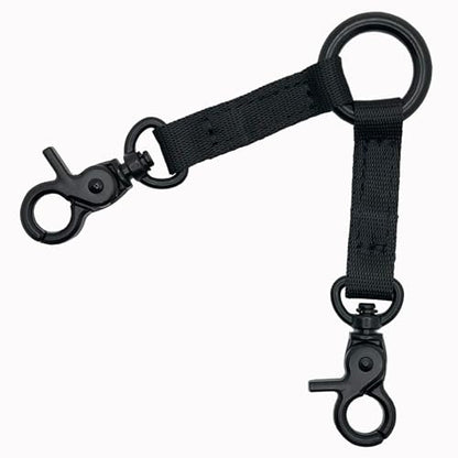 Double Headed Hook pet Safety Nylon 2 Way Coupler with Nickel Plated Swivel Clip