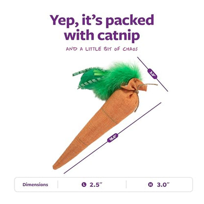 SmartyKat Kolossal Karrot Crinkle Kicker Catnip Cat Toy - Orange, Jumbo - style: Kolossal Karrot