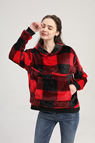 LINYUCHEN Cat Pouch Hoodie Large Pet Pouch Sweatshirt Puppy Kitten Holder Carrier Pullover Tops for Women - color: Red, size: Medium